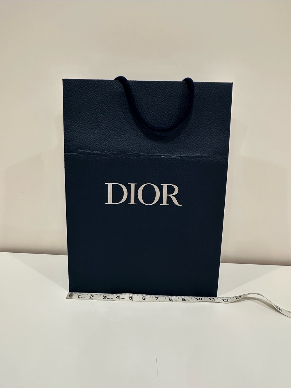 Dior Blue Paper Shopping Bag | Size 11.5x15.5x5.5 inches